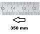 HORIZONTAL FLEXIBLE RULE CLASS II RIGHT TO LEFT 350 MM SECTION 13x0,5 MM<BR>REF : RGH96-D2350B0M0